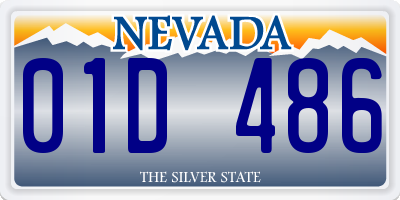 NV license plate 01D486