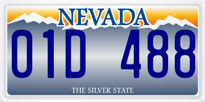 NV license plate 01D488