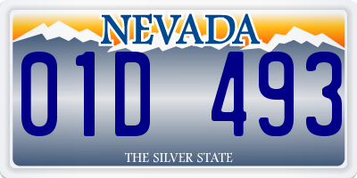 NV license plate 01D493