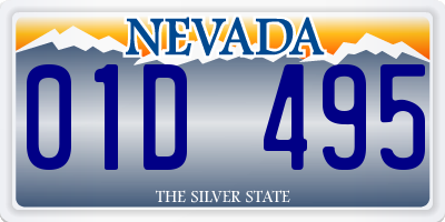 NV license plate 01D495