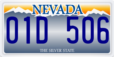 NV license plate 01D506