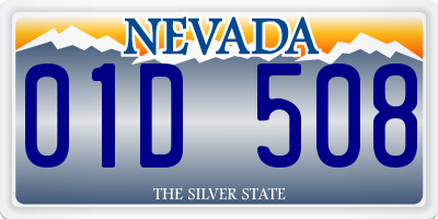 NV license plate 01D508