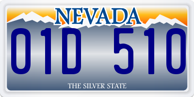 NV license plate 01D510