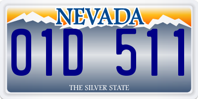 NV license plate 01D511
