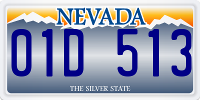 NV license plate 01D513