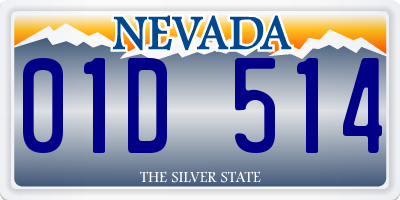 NV license plate 01D514