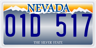 NV license plate 01D517