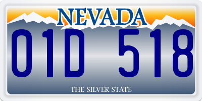 NV license plate 01D518