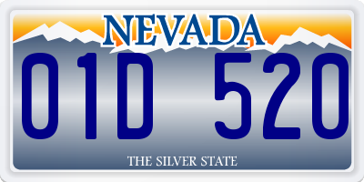 NV license plate 01D520