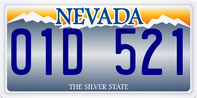 NV license plate 01D521