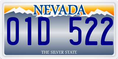 NV license plate 01D522