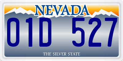 NV license plate 01D527