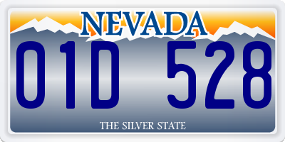 NV license plate 01D528