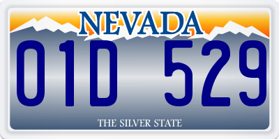 NV license plate 01D529