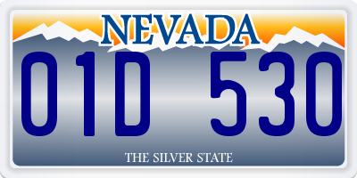 NV license plate 01D530