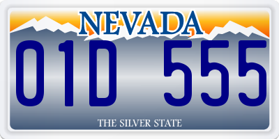 NV license plate 01D555