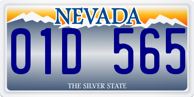 NV license plate 01D565