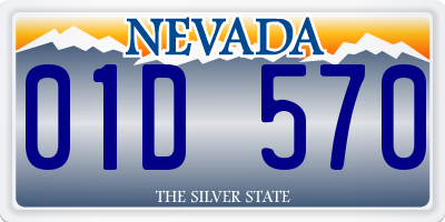 NV license plate 01D570