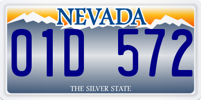 NV license plate 01D572