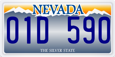 NV license plate 01D590