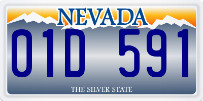 NV license plate 01D591