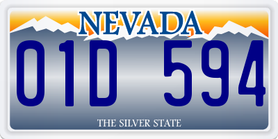 NV license plate 01D594