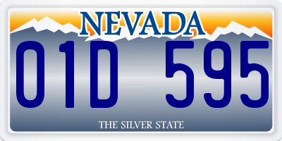 NV license plate 01D595