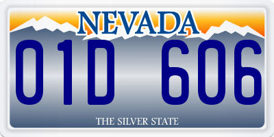 NV license plate 01D606