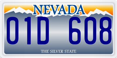 NV license plate 01D608