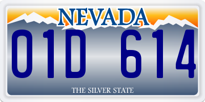 NV license plate 01D614