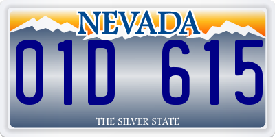 NV license plate 01D615