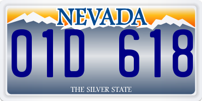 NV license plate 01D618