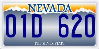 NV license plate 01D620