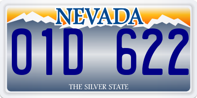 NV license plate 01D622