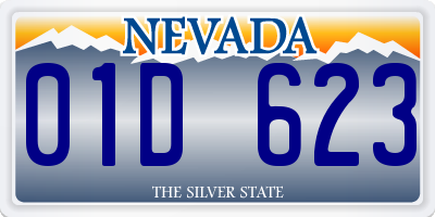 NV license plate 01D623