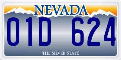 NV license plate 01D624