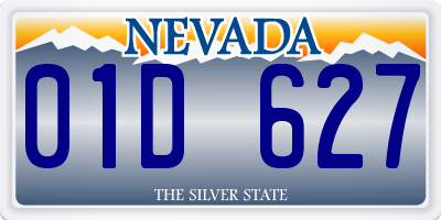 NV license plate 01D627