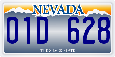 NV license plate 01D628