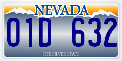 NV license plate 01D632