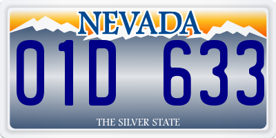 NV license plate 01D633