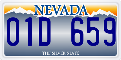 NV license plate 01D659