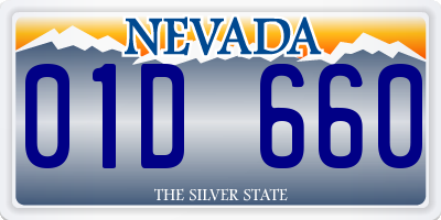 NV license plate 01D660