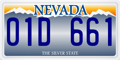 NV license plate 01D661