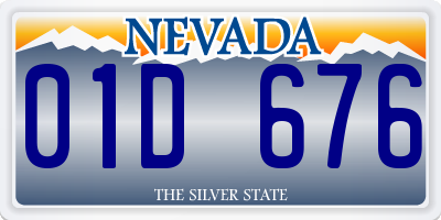 NV license plate 01D676