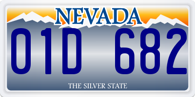 NV license plate 01D682