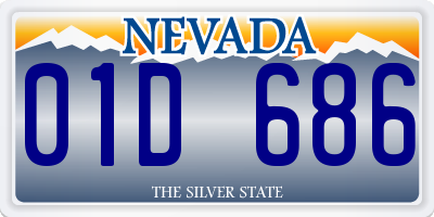 NV license plate 01D686