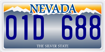 NV license plate 01D688