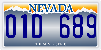 NV license plate 01D689