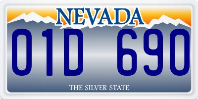 NV license plate 01D690