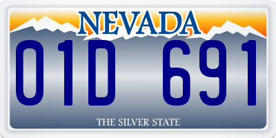 NV license plate 01D691